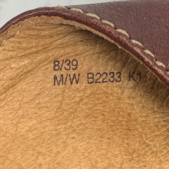 Born Criss Cross Leather Platform Wedge Sandal Womens 8M Brown Open Toe Slip On - Picture 10 of 13